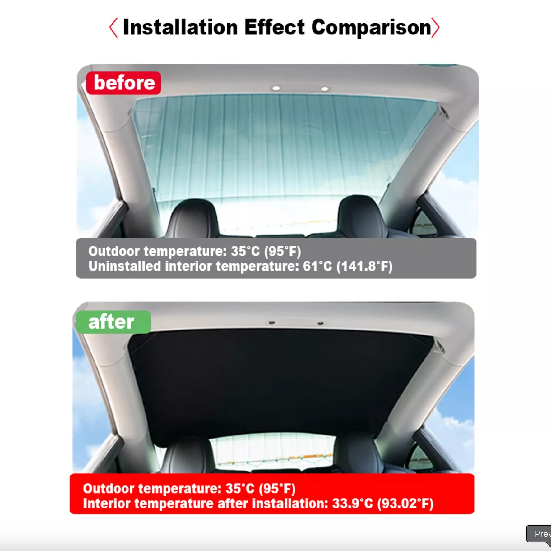 Tesla Model 3/Y Sunshade - Premium Skylight & Windshield Protection