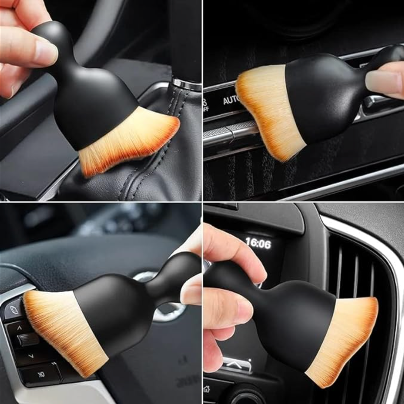 Soft Bristle Car Interior Cleaning Brush for Tesla Model 3/S/X/Y – Compact and Versatile Tool