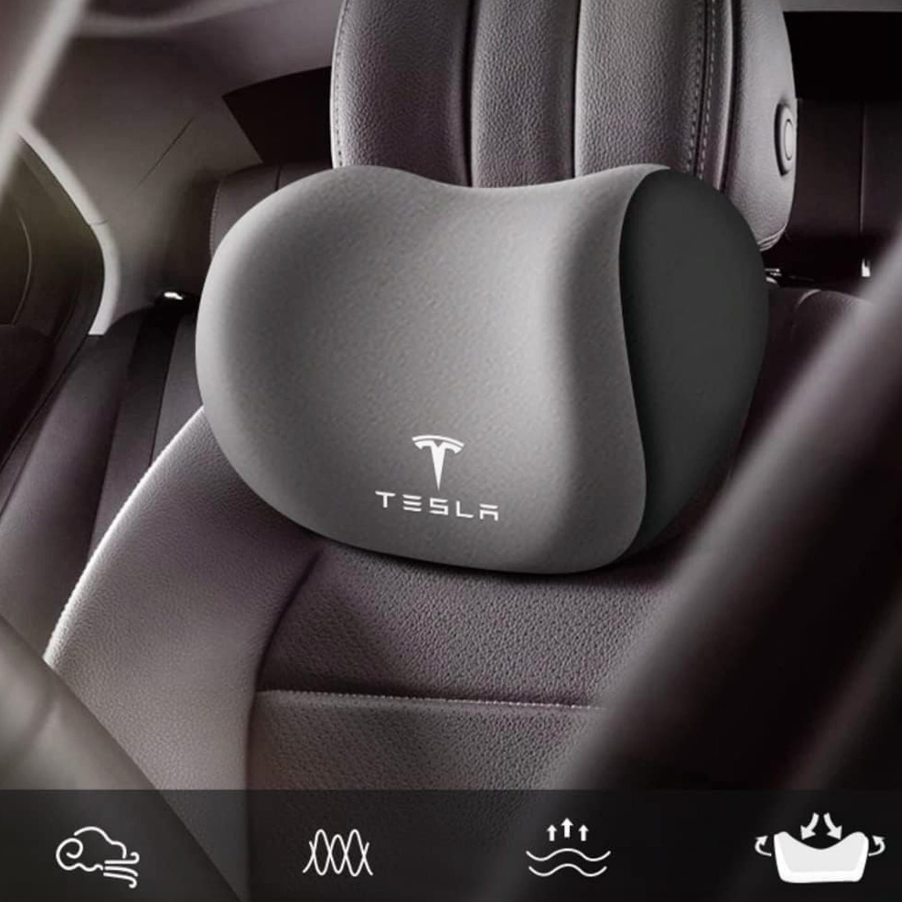 Tesla Model 3 Neck Support Pillow - Soft & Adjustable